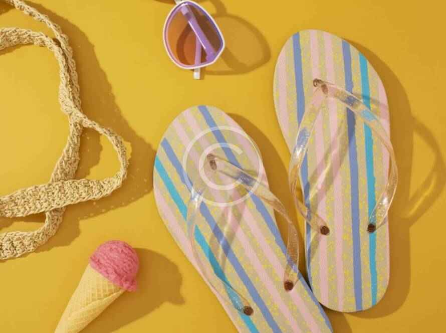Beach flip flops